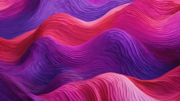 A digital painting of a wavy pattern with pink and purple colors