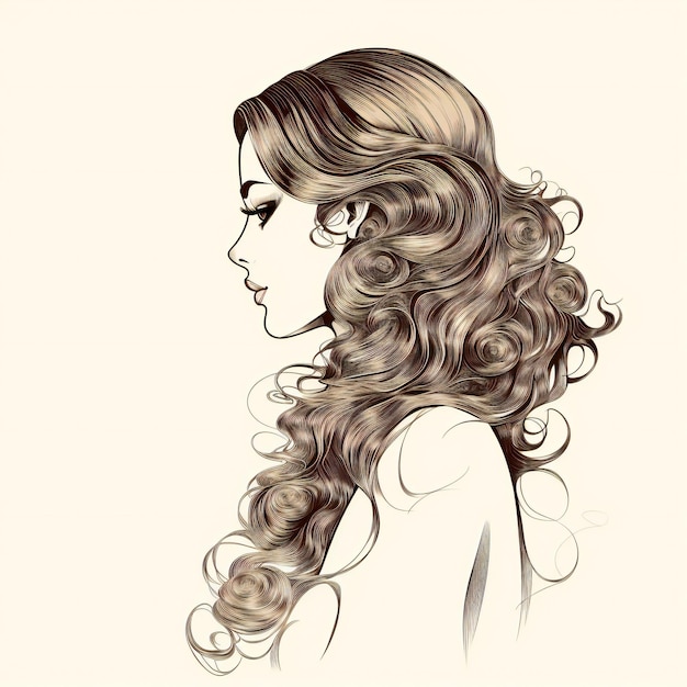 Long Wavy Hair: Over 12,600 Royalty-Free Licensable Stock Illustrations &  Drawings