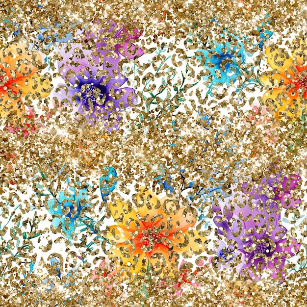 Photo digital paper seamless pattern glitter background