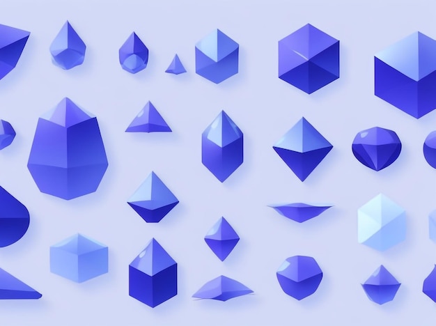 Цифровая PNG-иллюстрация абстрактного искусства с синими и фиолетовыми оттенками