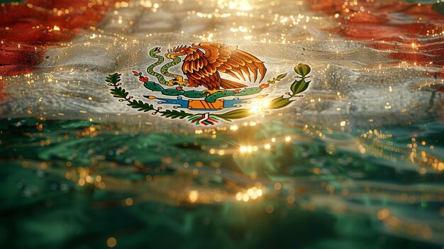 Photo a digital rendering of the mexican flag background