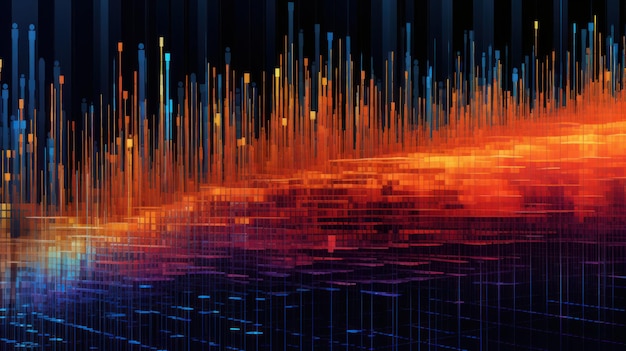 A digital representation of algorithmic trading with lines of code AI generated