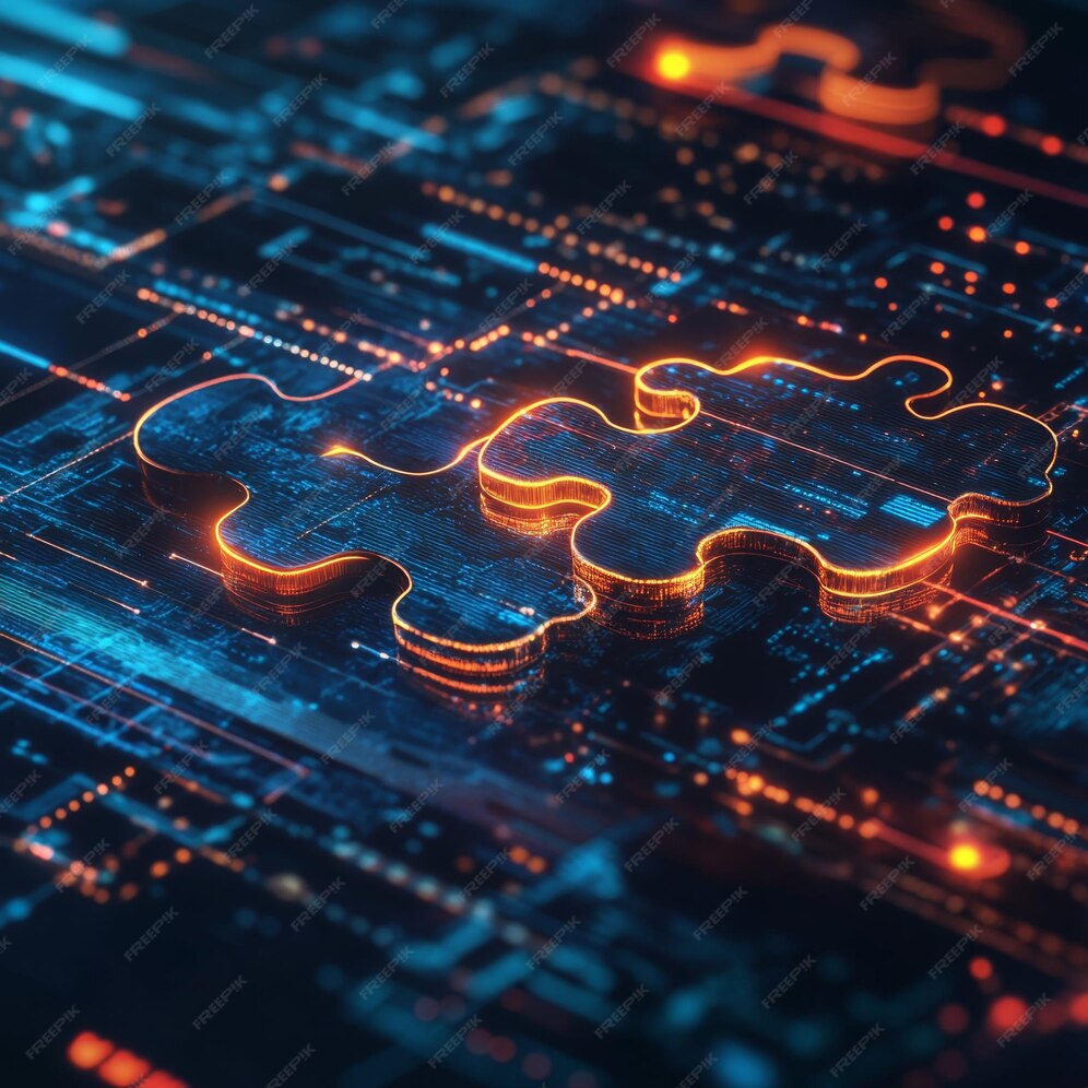 Digital Representation of API Integration Concept | Premium AI ...