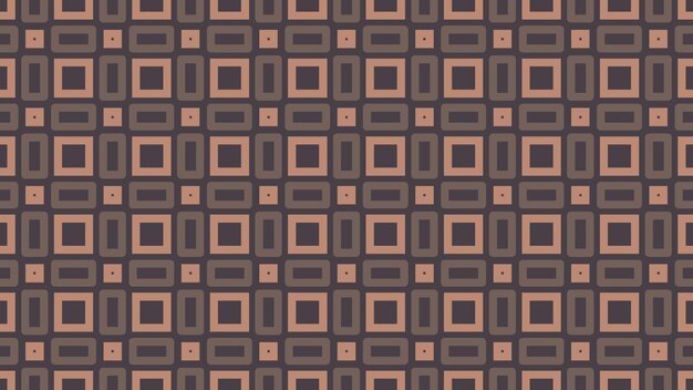 Digital screen with a pattern of squares and text on a brown background.