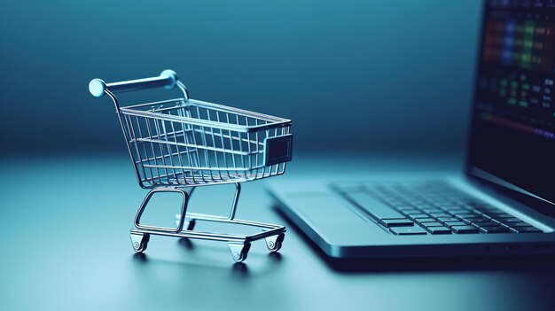 Photo digital shopping cart online shopping cart web shopping consumer cart