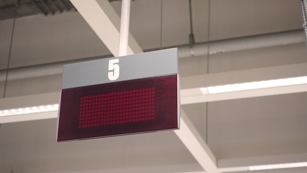 Digital sign for queue counter. (Display Board system in LED light.)