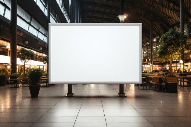 Digital signage board in a public place ideal for customization Generative AI