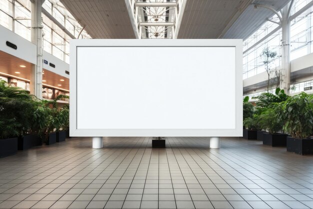 Digital signage board in a public place ideal for customization Generative AI