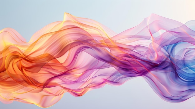 Digital smoke flowing forms in translucent colors