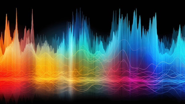 Photo digital soundwave spectrum exploration illustration wave audio screen abstract signal frequency digital soundwave spectrum exploration