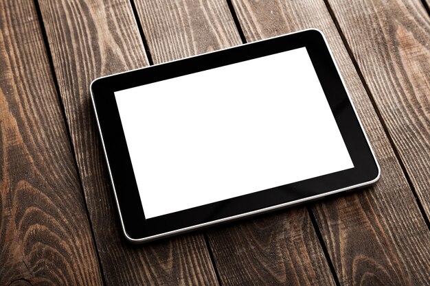 Digital tablet computer isolated white screen