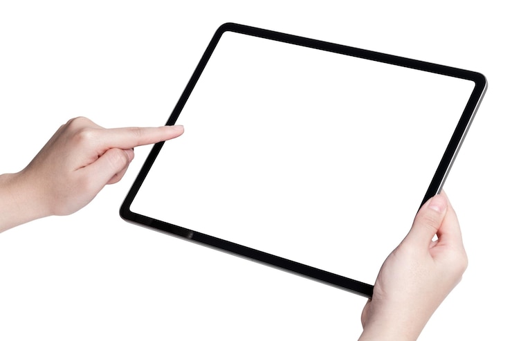Photo digital tablet mockup png for online learning