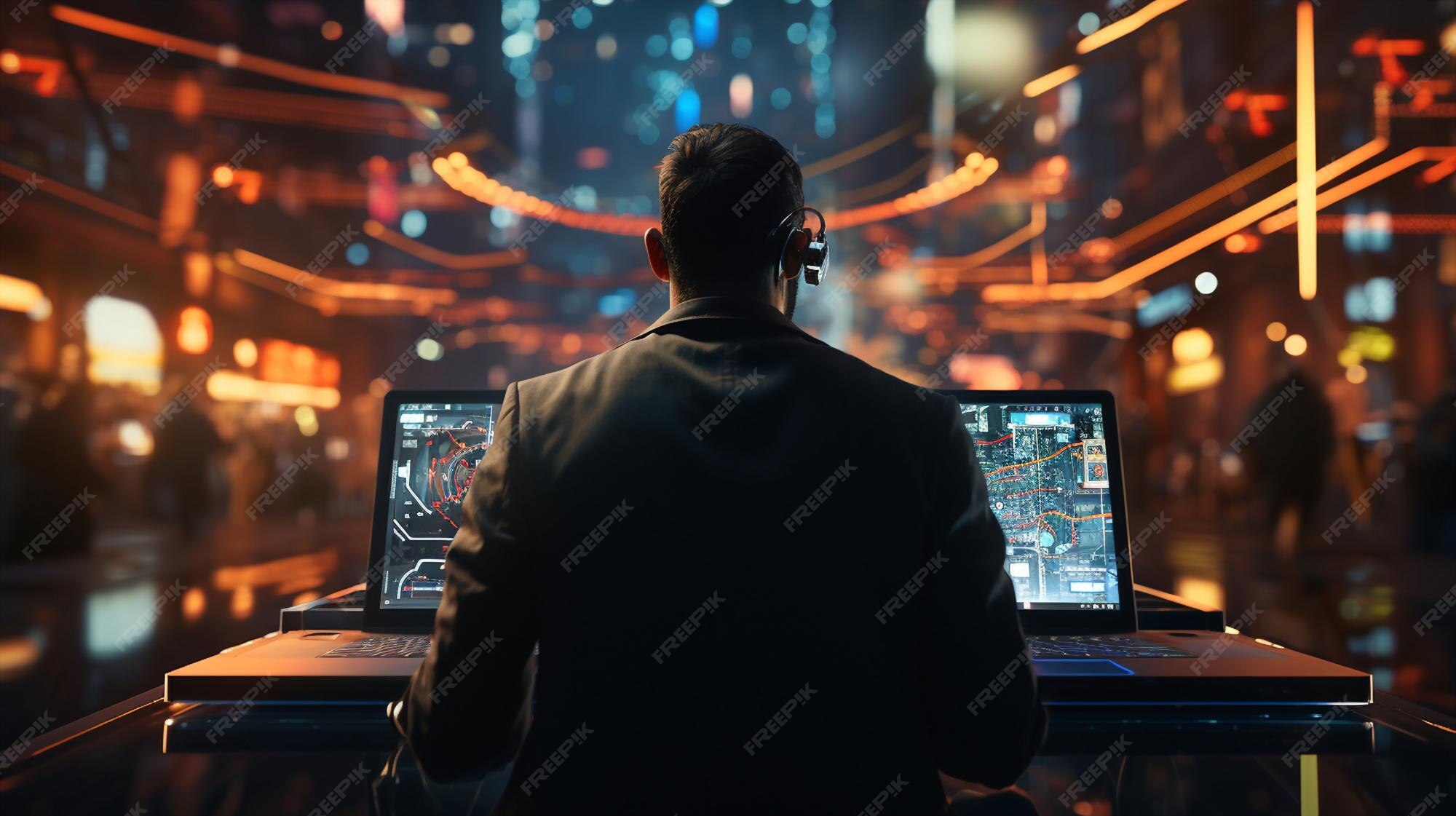 Premium Photo | Digital technologies Informatics programming hands of ...