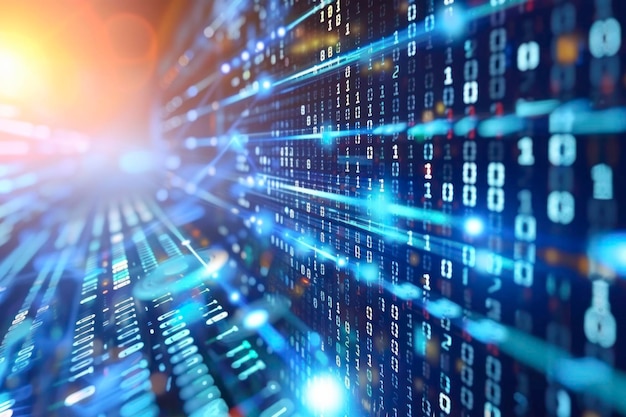 Digital technology concept Binary code