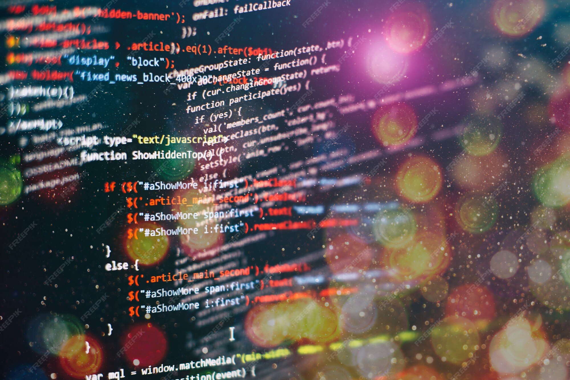 Premium Photo | Digital technology on display. html5 in editor for ...