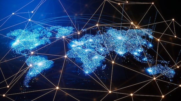 digital technology internet global network technology concept computer data exchange ecommerce