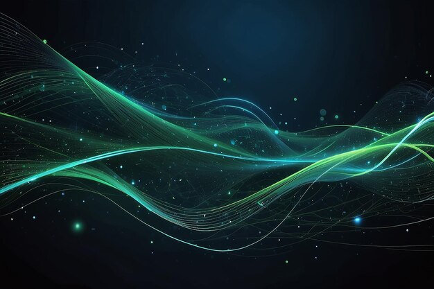 Digital technology internet network speed connection blue green background cyber nano information abstract communication