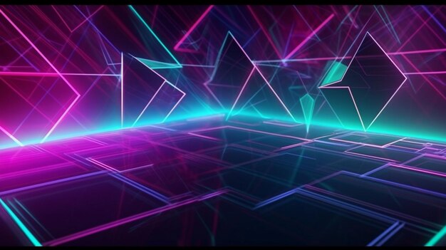 Digital technology metaverse neon blue pink background cyber information abstract speed connect communication innovation future meta tech internet network connection ai big data illustration 3d