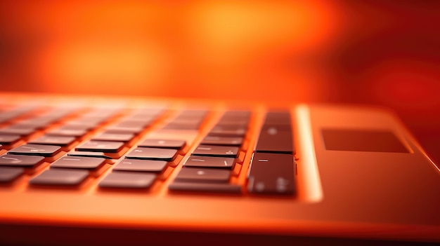Digital technology orange background