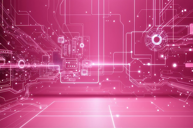 digital technology pink background