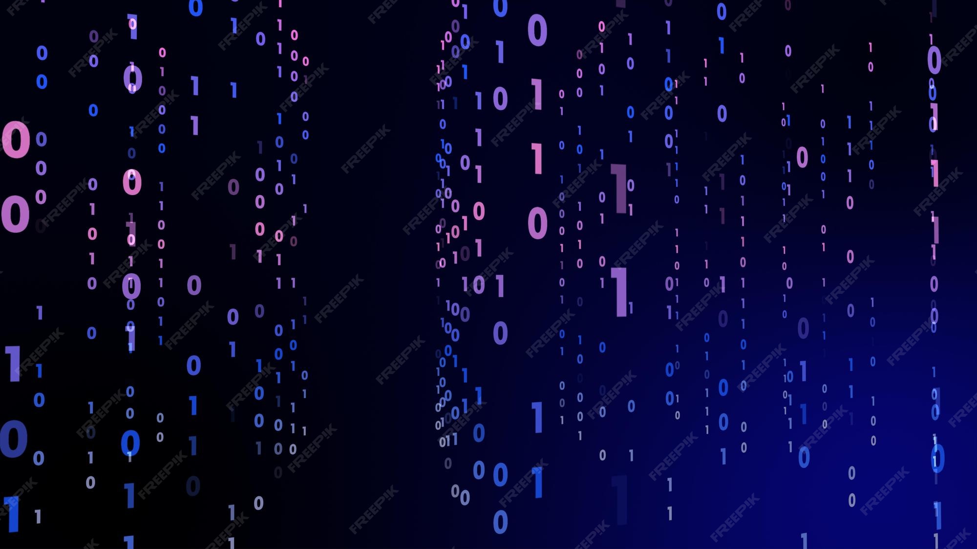 Premium Photo | Digital technology with binary digits light path in ...