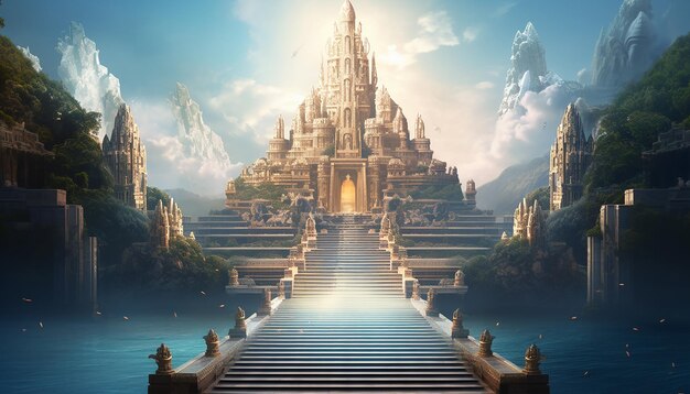 digital temple which is not exist Futuristic temple for new religions