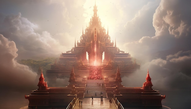 digital temple which is not exist Futuristic temple for new religions