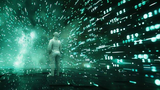 digital transformation concept system engineering binary code programming generative ai
