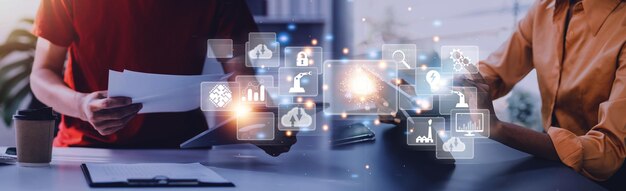 Digital transformation technology strategy digitization and digitalization of business processes and data optimize and automate operations customer service management internet and cloud computing