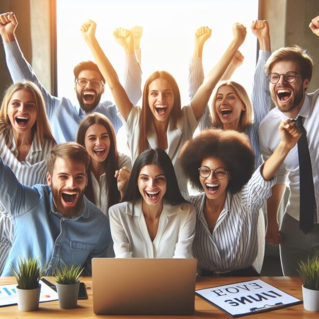 Foto il trionfo digitale celebra il successo seo