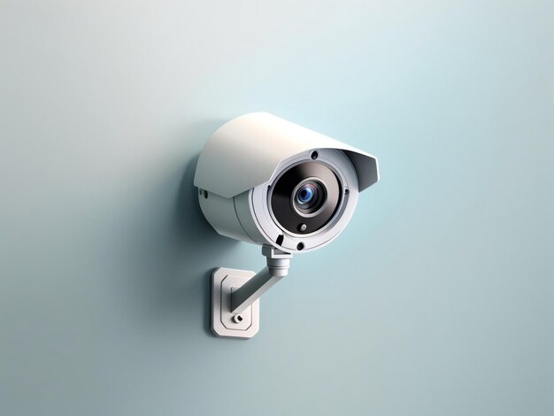 Digital Vigilance 3D Render of a CuttingEdge WallMounted Security Camera