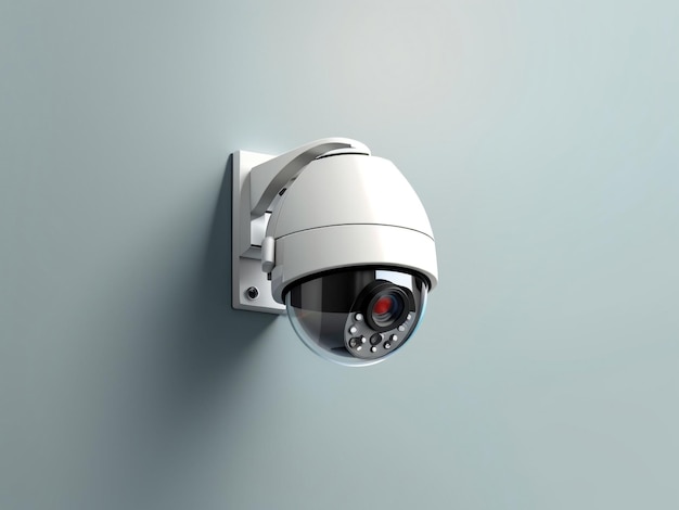 Digital Vigilance 3D Render of a CuttingEdge WallMounted Security Camera