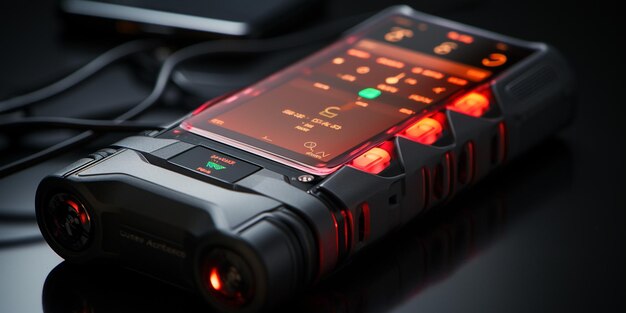 Photo a digital voice recorder capturing audio notes background