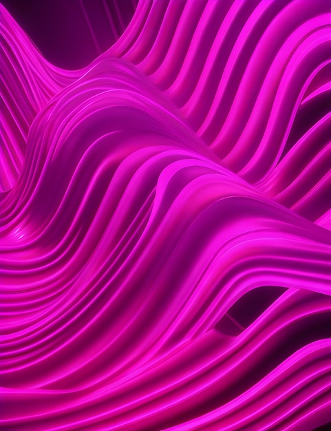 디지털 벽지 추상 배경 분홍색 빛나는 네온 선과 곡선