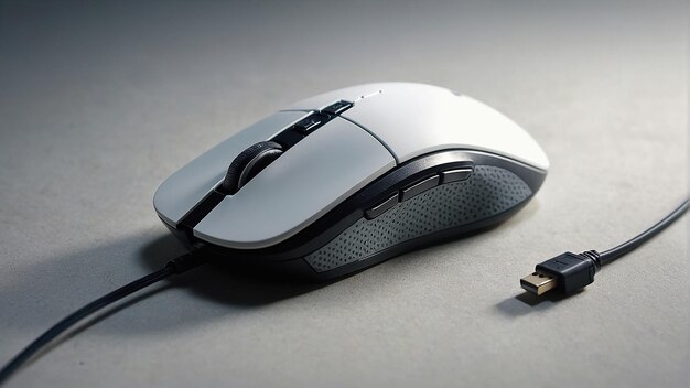 A Digital Wireless Mouse with white background generative AI