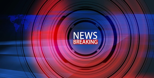 Photo digital world breaking news background, top and important news in business world. news text inside expanding and growing circles through world. 3d illustration