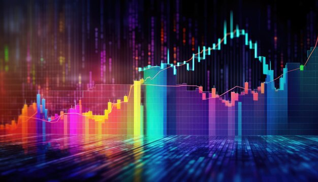 digitale beursgrafiek met realtime updates en scrollinformatie