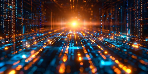 Digitale binaire code wallpaper met SQL query voor database achtergrond Concept Binary Code Wallpaper SQL Query Design Database achtergrond