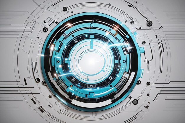 Digitale cirkel circuit achtergrond futuristische technologie
