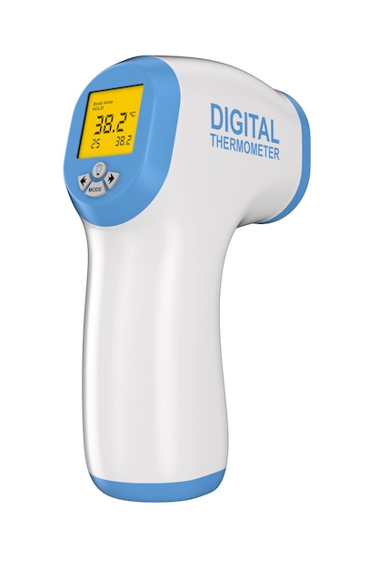 Digitale contactloze infrarood thermometer geïsoleerd