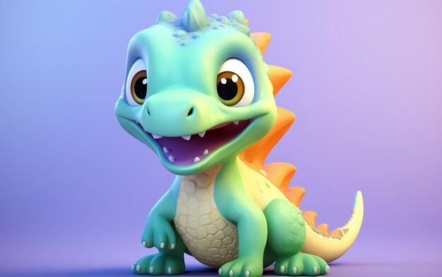 Digitale Dino Delight Leuke Baby Dinosaur Generatieve AI