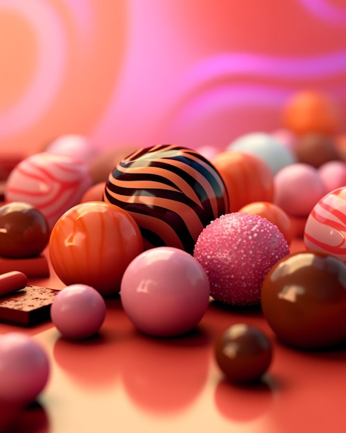 Digitale illustratie van chocoladesuikergoed