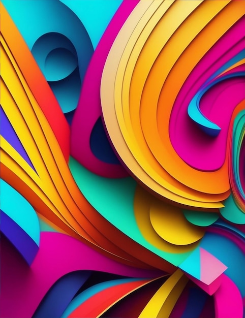 digitale kunst illustratie abstracte kleurrijke achtergrond