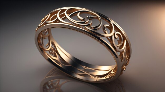 Digitale kunst Kunst Goud ontwerp ring paard havik Gouden Ornament Illustratie