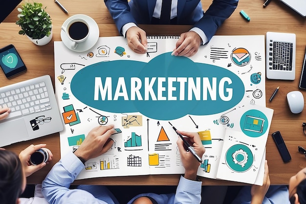 Digitale marketing Content Planning Reclamestrategie concept