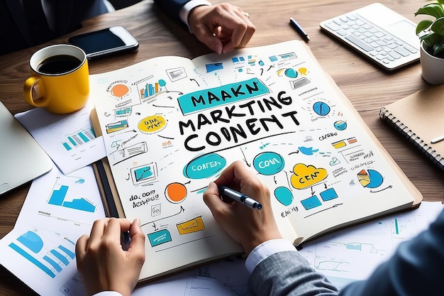 Foto digitale marketing content planning reclamestrategie concept