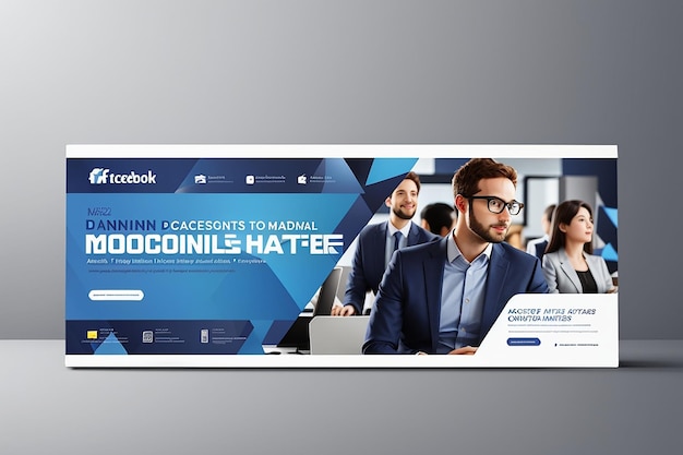 Digitale marketing corporate facebook cover sjabloon