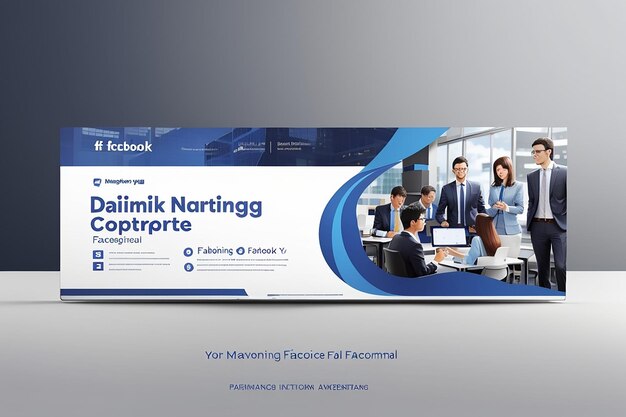 Digitale marketing corporate facebook cover sjabloon