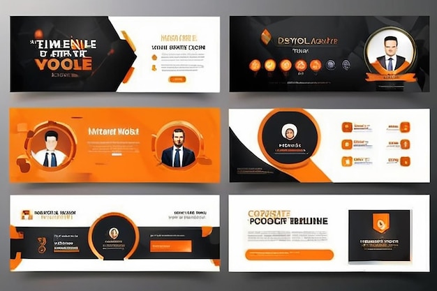 Digitale marketing Social media Banner Template Design Corporate Business Social Network Timeline Coverpagina Presentatie