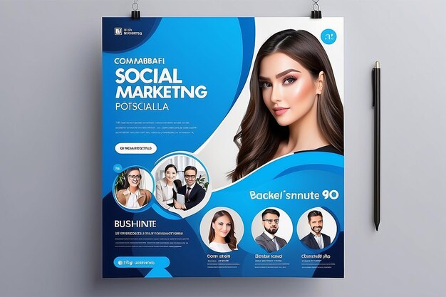 Digitale marketing social media post sjabloon business marketing flyer ontwerp